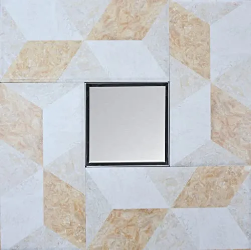 Duschrinne Bodenablauf quadratisch, 150x150 mm optional befliesbar