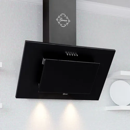 Gurari GCH S 211 60 BL N Dunstabzugshaube 60cm kopffrei Wandhaube Schwarzglas