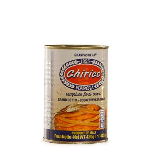 3x Chirico Grano cotto per Pastiera Napoletana 400 g gekochte Weizenkörner Italien