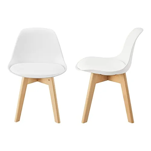 [en.casa] Kinderstuhl Elvdal 2er Set - Ergonomischer Schreibtischstuhl für Kinder - Bürostühle für Kinder mit ergonomischer Formgebung und gepolsterter Sitzfläche, ideal für eine gesunde Sitzhaltung und maximalen Komfort.