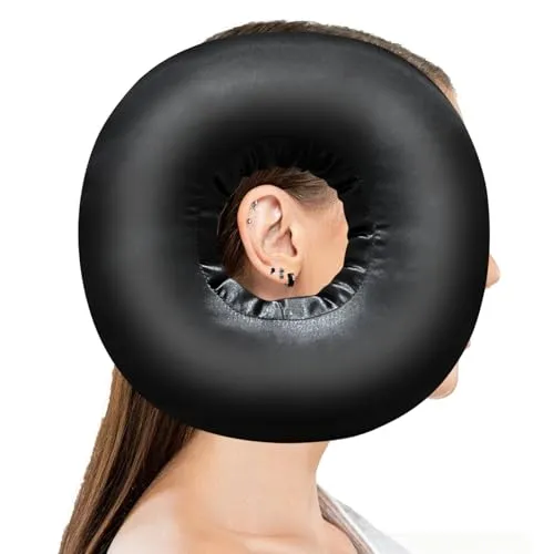 Piercing Kissen mit Loch,Donut Kissen Für Ohr gegen Ohrenschmerzen,Ohrkissen mit Ohrloch,Kissen Seitenschläfer,Weiches Piercing Kissen Ohrkissen,Ohrloch Piercing Kissen zur Schmerzlinderung im Ohr