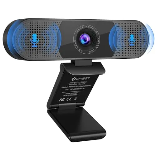 EMEET C980 Pro 1080P Webcam mit Lautsprecher & Mikrofon – 3-in-1 für Teams