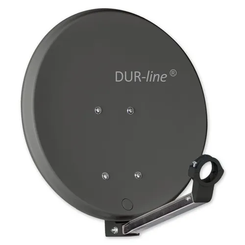DUR-LINE Alu Sat-Antenne Anthrazit 40cm für Camping und Balkon - Hochwertige SAT-Antenne mit 40cm Durchmesser, ideal für Camping und Balkone, bietet hervorragenden Empfang auch in schwierigen Umgebungen.