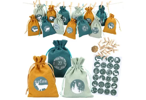 PAPIERDRACHEN Adventskalender mit Stoffsäckchen von Papierdrachen