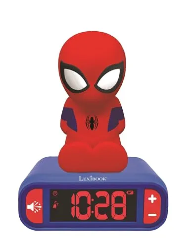Lexibook Spider-Man Nachtlicht-Wecker RL800SPLXB in blau von LEXIBOOK