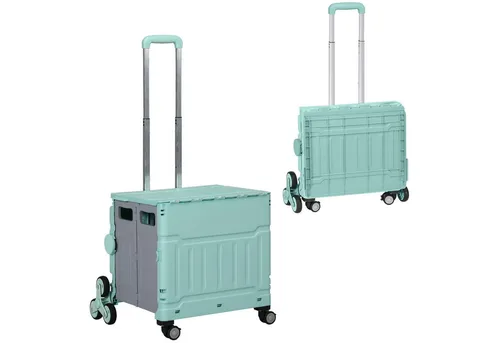 Einkaufstrolley Klappbar – Robuster Einkaufswagen mit Teleskop-Griff