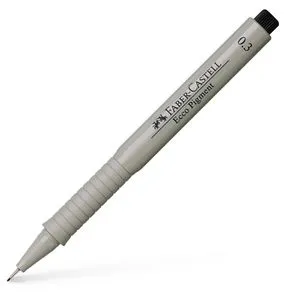 Faber-Castell Tintenroller Ecco Pigment, 166399, aus Recyclingmaterial, 0,3mm, Schreibfarbe schwarz