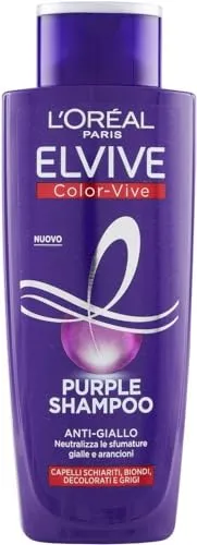 L'Oréal Paris Anti-Gelb Color Vive Purple Shampoo, Shampoo für gebleichtes Haar, Blond, Grau, 200 ml