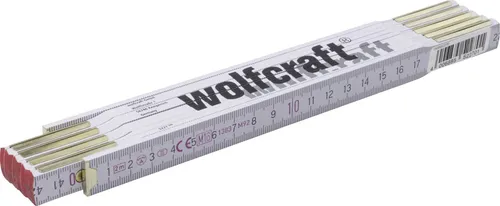 Wolfcraft Zollstock 2 m weiß von wolfcraft