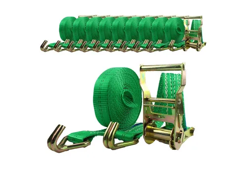 Baumarktplus 10x Profi Ratschen Spanngurt 6m 2000 kg in grün von Trutzholm