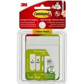 3M Command strips til billedophaeng Value Pack, hvid (7100235862)