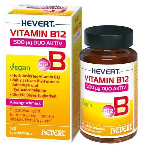 Vitamin B12 Hevert 500 mg Duo Aktiv Lutschtabletten von Hevert-Arzneimittel