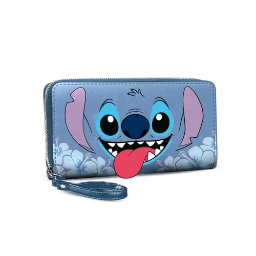 Disney Lilo und Stitch Tongue-Unverzichtbare Geldbörse, Blau, 19 x 10 cm