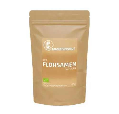 Flohsamen Schalen BIO (200g) Superfood [Plantago ovata, Ayurveda] Tausendkraut