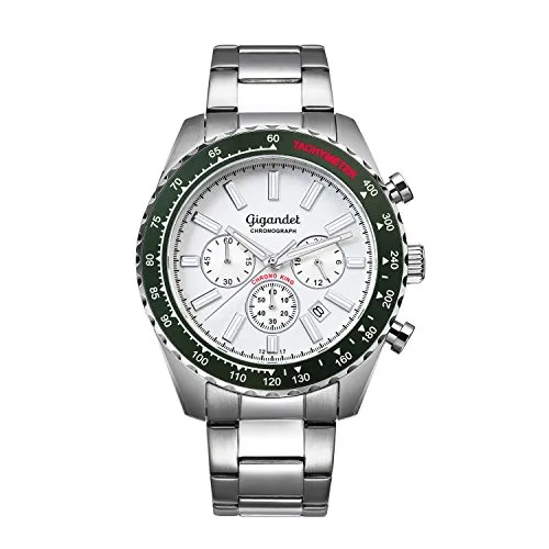 Gigandet Chrono King G28-004 Herrenuhr - Elegante Armbanduhr für Herren mit TMI Chronographenwerk, kratzfestem Mineralglas und robustem Edelstahlarmband – ideal für stilbewusste Männer.