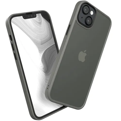 Für Apple iPhone 14 Plus Handyhülle Silikon Bumper Case Schutz Cover Tasche Grau