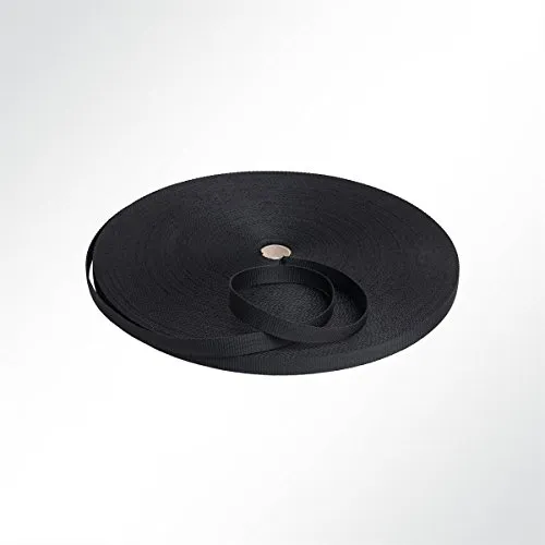 LYSEL Gurtband Polyester (PES), 45mm 2200 Kg, (B) 45mm in Schwarz (1 lfm) 2200kg