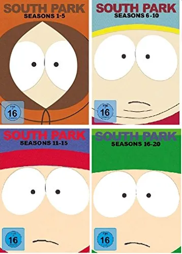 South Park Box 1+2 +3 +4 (Staffel 1-20) im Set - Deutsche Originalware [56 DVDs]