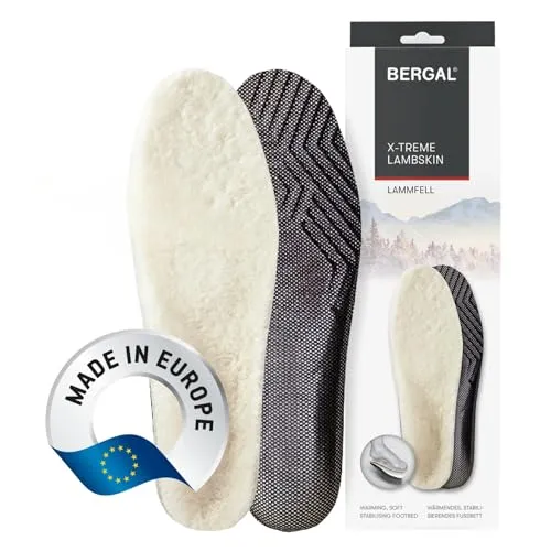 X-TREME LAMBSKIN Lammfell-Sohlen Einlegesohlen extra dick Damen und Herren anatomisch geformt Halt und Komfort Winter-Einlagen Thermosohle warm weich flauschig echtes Schaffell Schuheinlagen Gr. 40