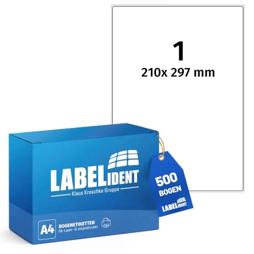 Labelident Laser-Etiketten 210 x 297 mm