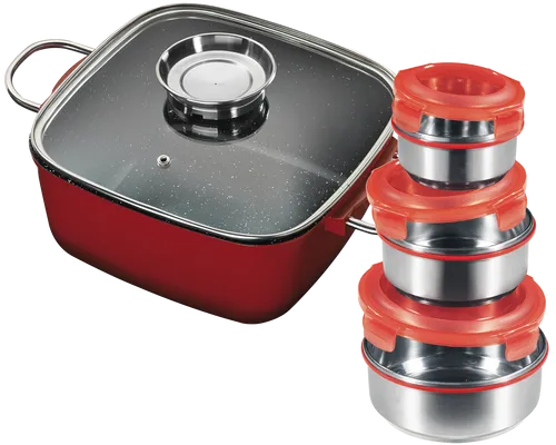 King Bräter, silber (edelstahlfarben), Ø 24cm + Höhe 16cm