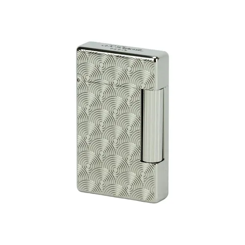 ST Dupont Initial Feuerzeug, Cinatique silber, unbefüllt