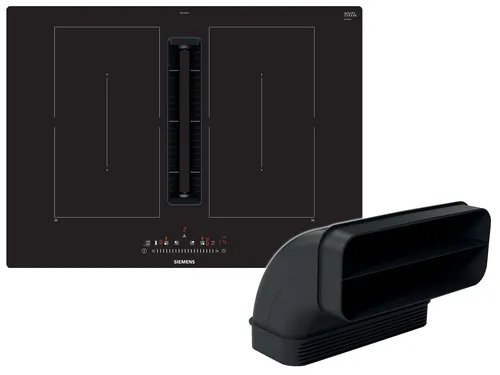 Siemens ED711FGA7 Set Kochfeldabzug Induktion - Kochfeld mit 70 cm Breite, powerInduktion für schnelles und sicheres Kochen, inklusive Flachkanal für optimale Luftzirkulation.