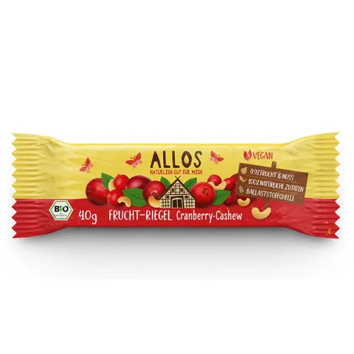 Allos Frucht-Riegel Cranberry Cashew