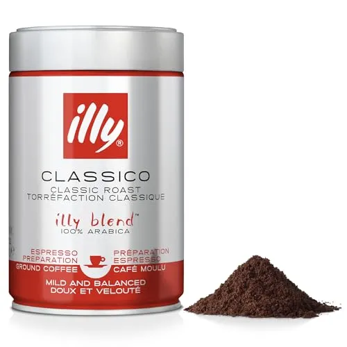 Illy Espresso gemahlen 250g - Kaffee, aromatisches Kaffeepulver für perfekten Espresso, ideal für Kaffeeliebhaber und Baristas.
