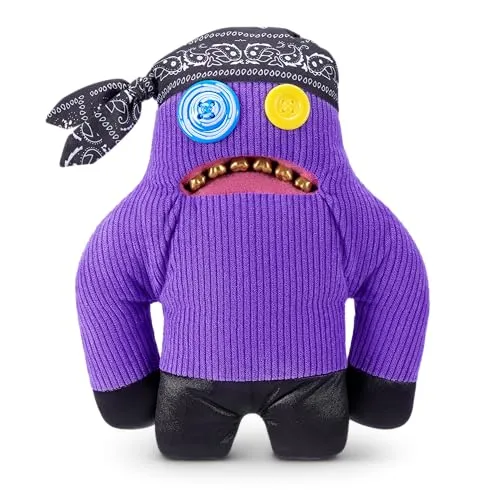 Fuggler Fugg Life 22 cm Plüschtier (Sasquoosh) von ZURU – Funny Ugly Monster Kuscheltier mit menschenähnlichen Zähnen, verrücktes Sammlerstück für Kinder, Twens, Teens