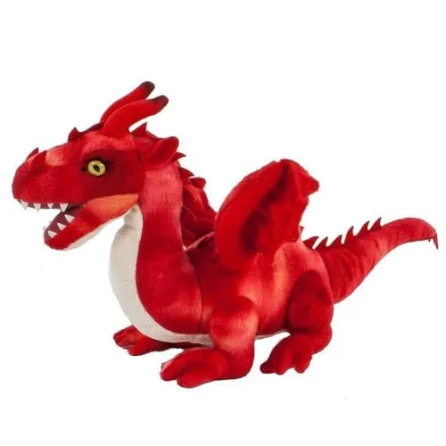 Teddys Rothenburg Plüschdrache rot 40 cm - Stofftier & Teddybären: Kuscheliger, detailgetreuer Plüschdrache in imposanter Größe von 40 cm – ideal als Einschlafhilfe und Spielgefährte für kleine Abenteurer.