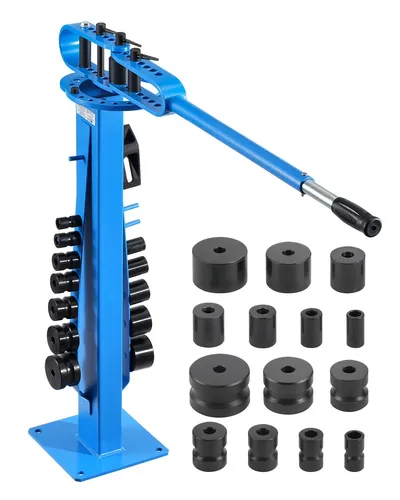 VEVOR Rohrbieger - Manuelles Rohrbiegegerät mit 14 Biegematrizen - Glätter & Bieger: Maximaler Außendurchmesser von 50,8 mm und Biegewinkel bis 200° für vielseitige Anwendungen in der Metallverarbeitung und Reparatur.