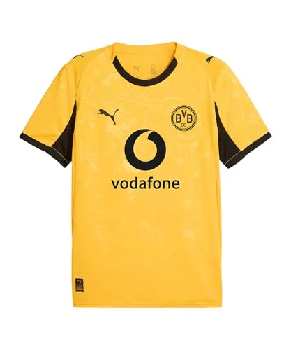 Puma Borussia Dortmund Cup BVB Jersey 25/26 Trikot 3rd - Retro Gelb XL - Hochwertiges Herren-Trikot im Retro-Look, inspiriert von BVBs erstem Europapokal-Sieg 1966. Aus 95 % recyceltem Material gefertigt, bietet es Komfort und Stil für Fans und Spieler.