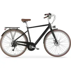 MBM Elektro-Citybike LA RUE 2.0 MAN, schwarz - Leicht und stylisch - E-Bike mit vollintegriertem Akku und großer Reichweite bis 80 km. Der geräuscharme Etrotek Heckmotor sorgt für Fahrspaß auf allen Strecken und Wetterbedingungen.