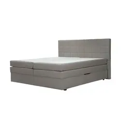 Boxspringbett Vito , grau , Maße (cm): B: 193 H: 117