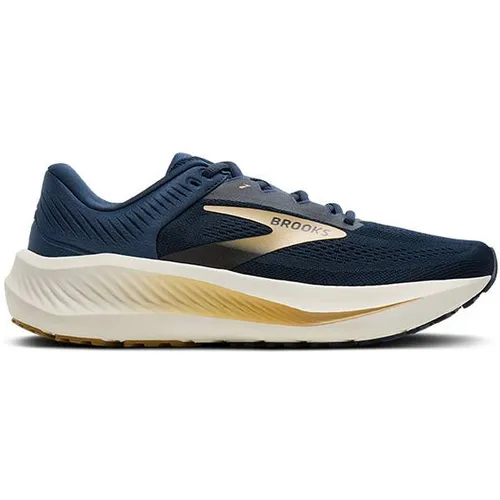 Brooks Anthem 8 Laufschuhe Herren - Blau/Orange, Größe 45 - Leichte Laufschuhe mit atmungsaktivem Mesh-Obermaterial und stabilisierender Fersenkappe. Ideal für Läufer, die Komfort und Flexibilität suchen.