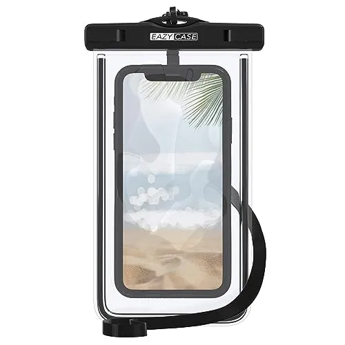 EAZY CASE - wasserdichte Unterwasserhülle Schwarz Schutzhülle Handyhülle Universal Unterwassertasche Handy Tasche wasserfest Universalhülle für alle Smartphones bis 6,7