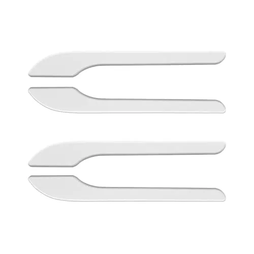 WANGCL Türgriffabdeckung für Tesla Model 3/Y – ABS-Kunststoff-Schutzaufkleber, schwarz, weiß, Tür, Kohlefaser-Imitat, selbstklebend