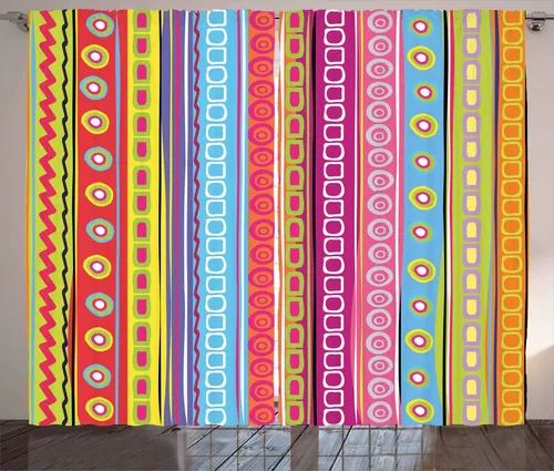 Abakuhaus, Gestreift Rustikale Gardine , 280 cm x 175 cm von Abakuhaus