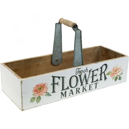 Blumenkiste im Vintage-Stil – Dekorative Holzkiste für Pflanzen - Stilvolle Pflanzkiste im nostalgischen Design, ideal zur Verschönerung Ihres Wohnraums oder Gartens. Perfekt für kreative Arrangements und Pflanzideen!
