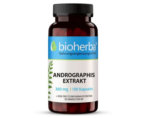 BIOHERBA R Andrographis Extrakt 360 mg 100 Kapseln Nahrungsergänzungsmittel