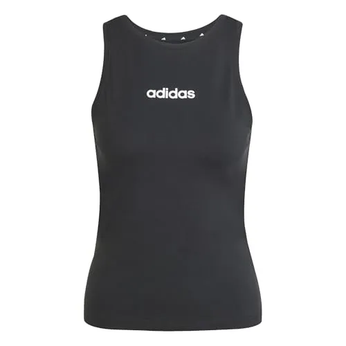 adidas Sportswear Tanktop W LIN SJ TK schwarz XXL (50/52) - Sportliches Tanktop aus 93% Baumwolle mit Slim Fit für optimalen Tragekomfort. Ideal für Training und Freizeit, Maschinenwäsche für einfache Pflege.