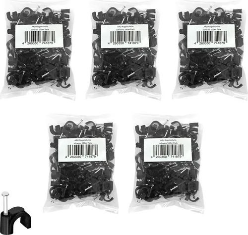 500x ARLI Nagelschelle 10 mm schwarz