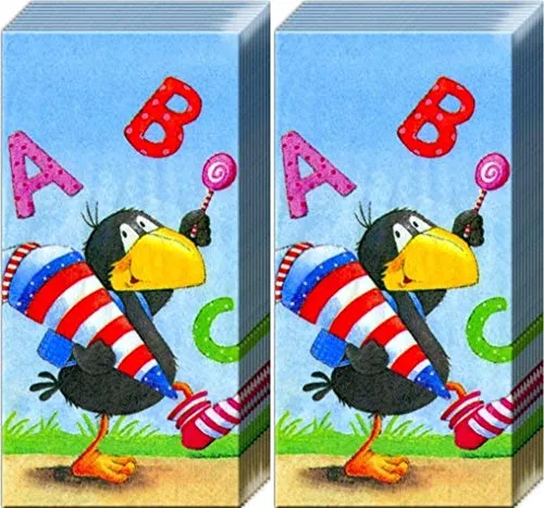 Taschentücher (2x10) Rabe Socke ABC | Schulanfang | Einschulung | ABC 20