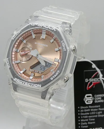 Casio G-Shock GA-2100BM-7A5ER Armbanduhr - Chronograph mit schimmernder Farbe und stoßfestem Gehäuse, ideal für stylische Akzente und ein modernes Street-Look-Accessoire.