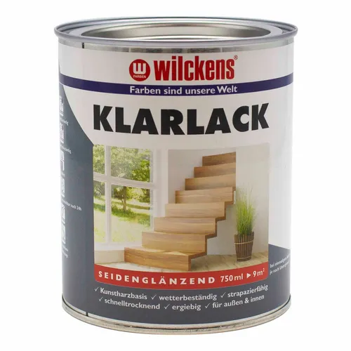 Klarlack transparent Lack Wilckens transparent seidenglänzend 750 ml (11,20€/1l)