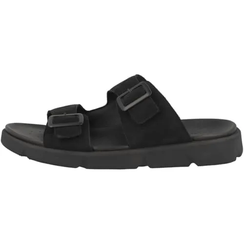 Geox Herren U XAND 2S A Slide Sandal - Bequeme Wandersandale, Schwarz, 40 EU - Wanderschuhe mit atmungsaktivem Design und optimaler Stoßdämpfung für maximalen Komfort auf jedem Terrain.