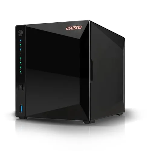 Asustor Drivestor 4 Pro Gen2 AS3304T v2 4-Bay - NAS-Server mit 1,4 GHz 4-Kern-Prozessor und superschnellem 2,5-Gigabit-Ethernet für blitzschnelle Datenübertragungen und einfache Installation ohne Werkzeug.