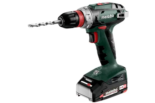 Metabo Akku-Bohrschrauber BS 18 Quick mit 2 Akkus - Akkuschrauber mit 18 V und 2x 2,0 Ah Akkus im praktischen Koffer, ideal für flexibles Arbeiten ohne Kabel.