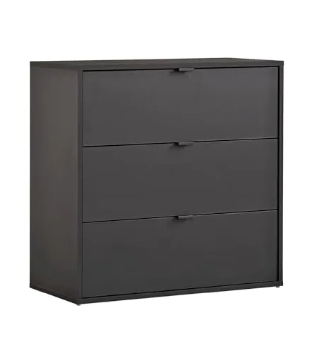 mokebo Sideboard Die Stilvolle mit 3 Schubladen - Sideboard in Schwarz, gefertigt in Deutschland mit zeitlosem Design und einfacher Lieferung direkt zu dir nach Hause.